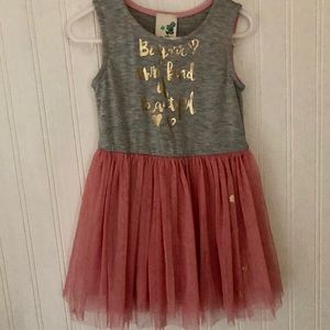 Gray and pink tutu dress
